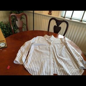 Ralph Lauren White preppy shirt with black stripes